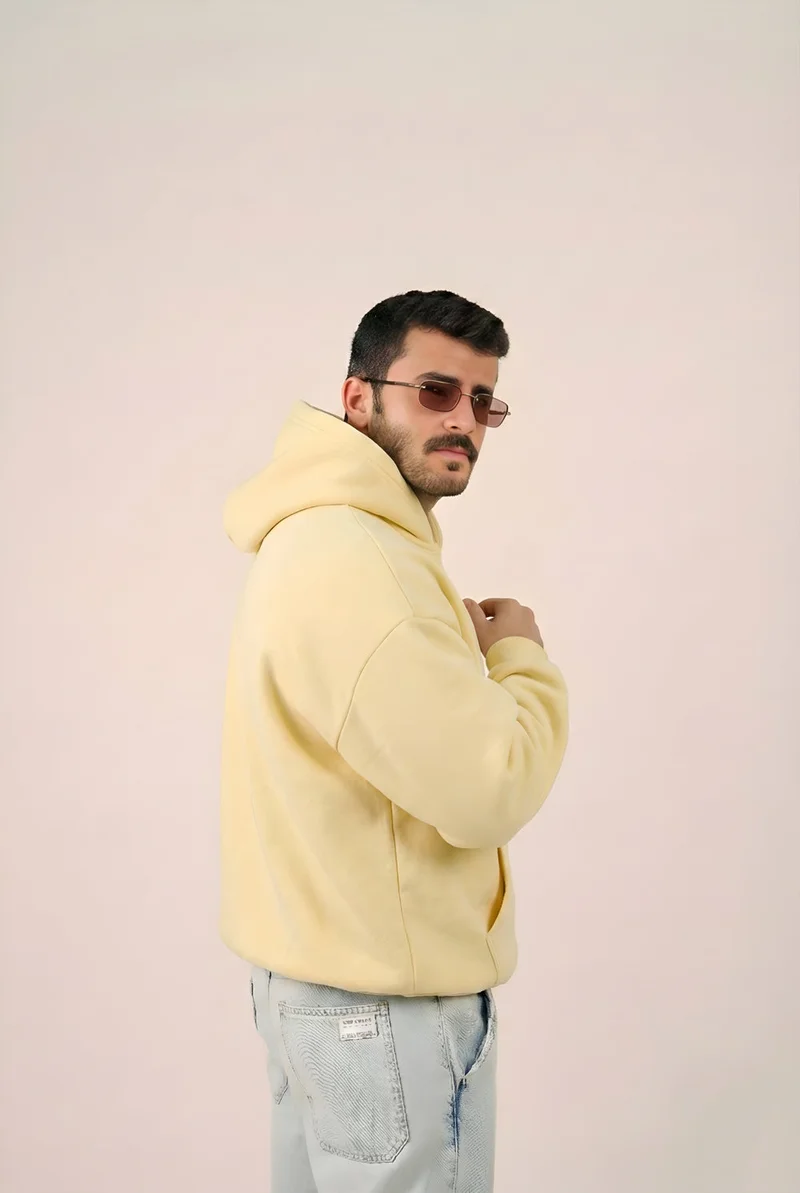Mulu MULU Classic Oversized Hoodie - Eggshell Yellow